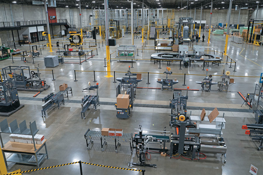 equipment on display at signodes customer experience center