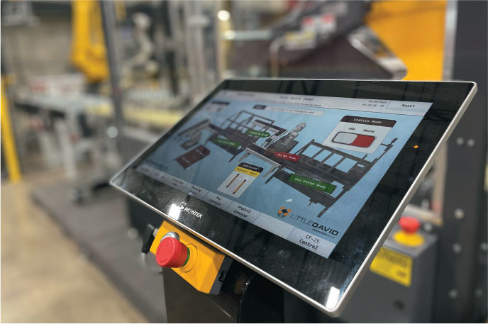 control panel on the little david cf5 af semi automatic case former